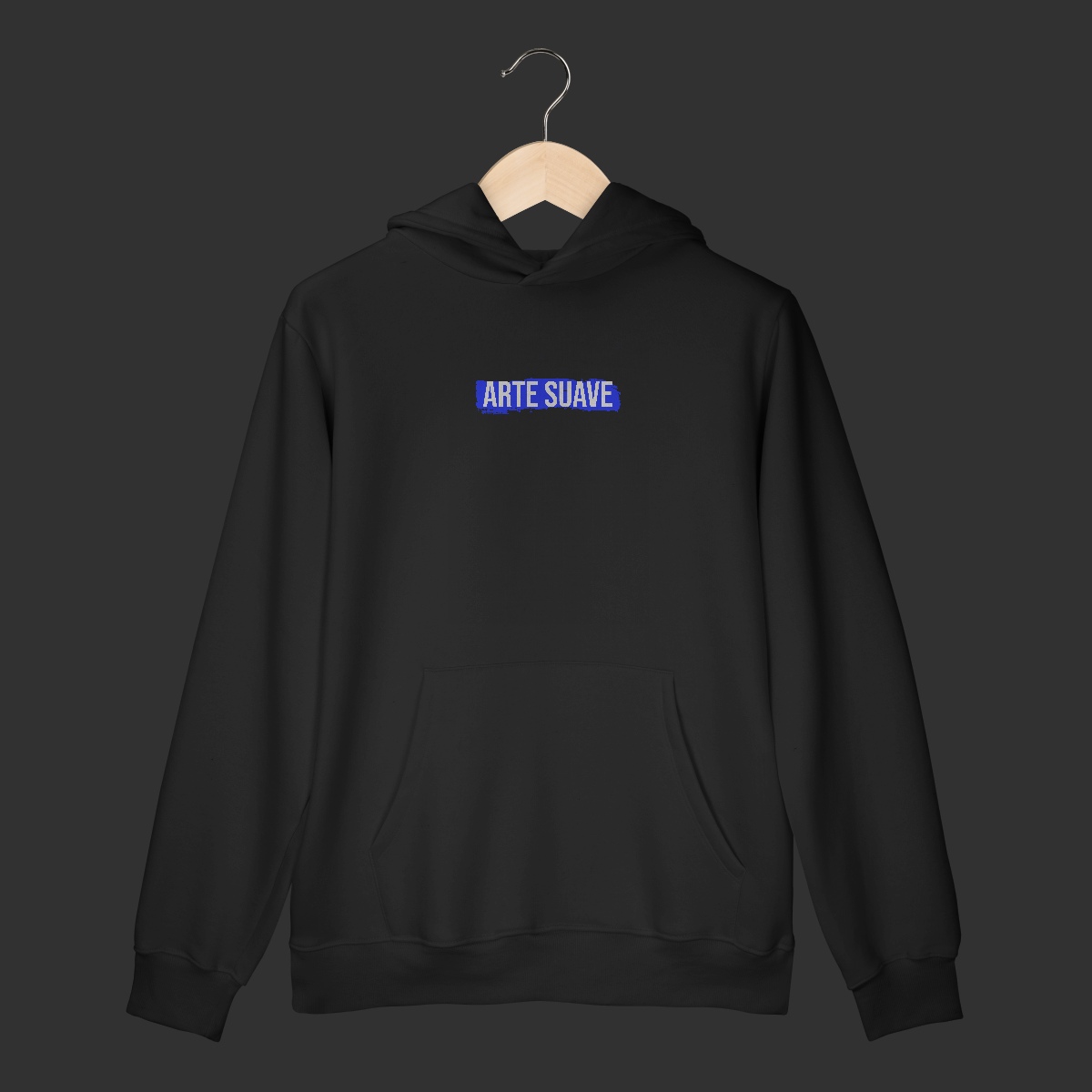 Moletom Canguru - Arte suave faixa azul