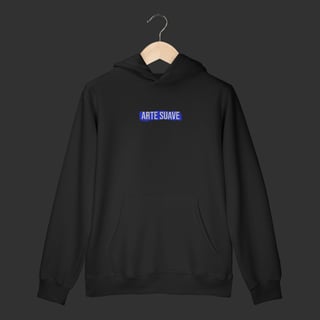 Moletom Canguru - Arte suave faixa azul