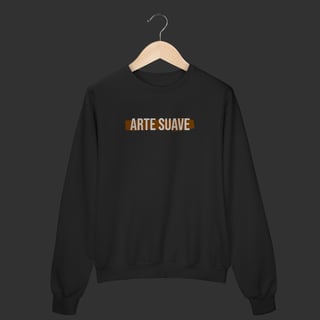 Moletom Fechado - Arte suave faixa marrom