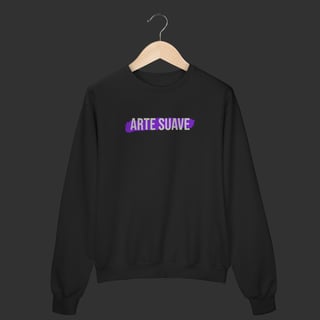 Moletom Fechado - Arte suave faixa roxa