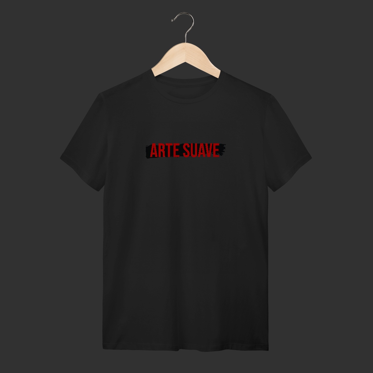 Camiseta T-Shirt - Arte suave faixa preta