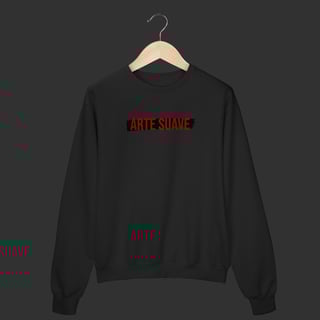 Moletom Fechado - Arte suave faixa preta