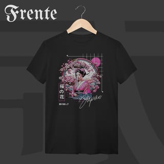 Camiseta T-Shirt - Geisha no Sakura | Arte no peito
