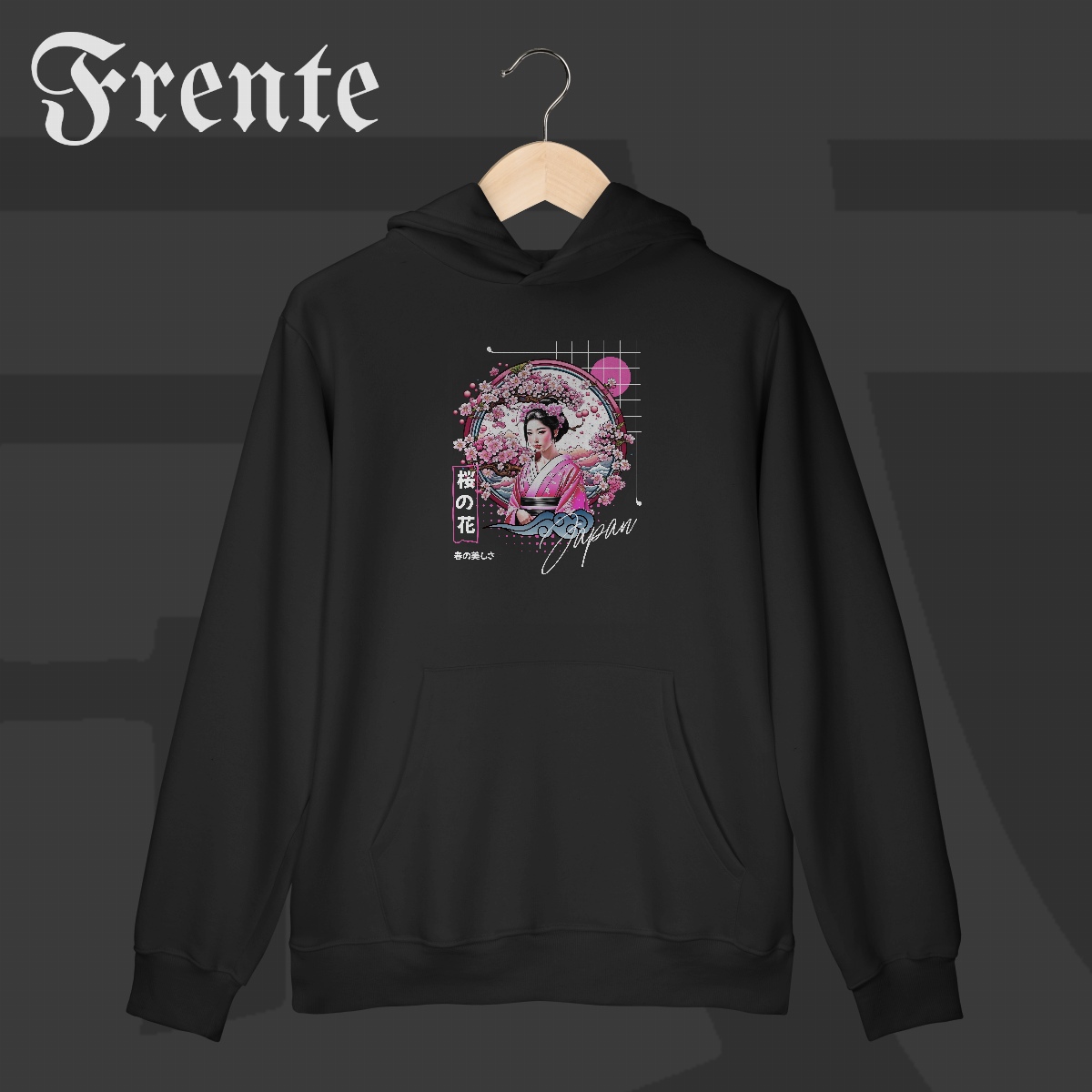 Moleton Ganguru - Geisha no Sakura | Arte no peito