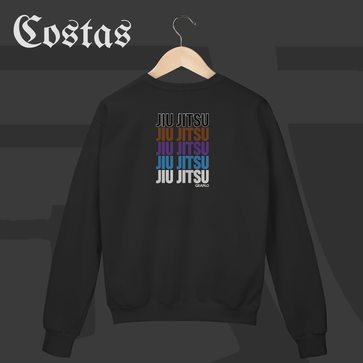 Moletom Fechado - Jiu-Jitsu Ranks | Arte nas costas