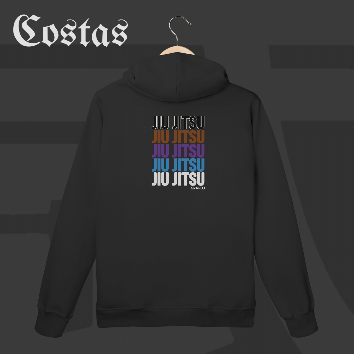 Moletom Canguru - Jiu-Jitsu Ranks | Arte nas costas