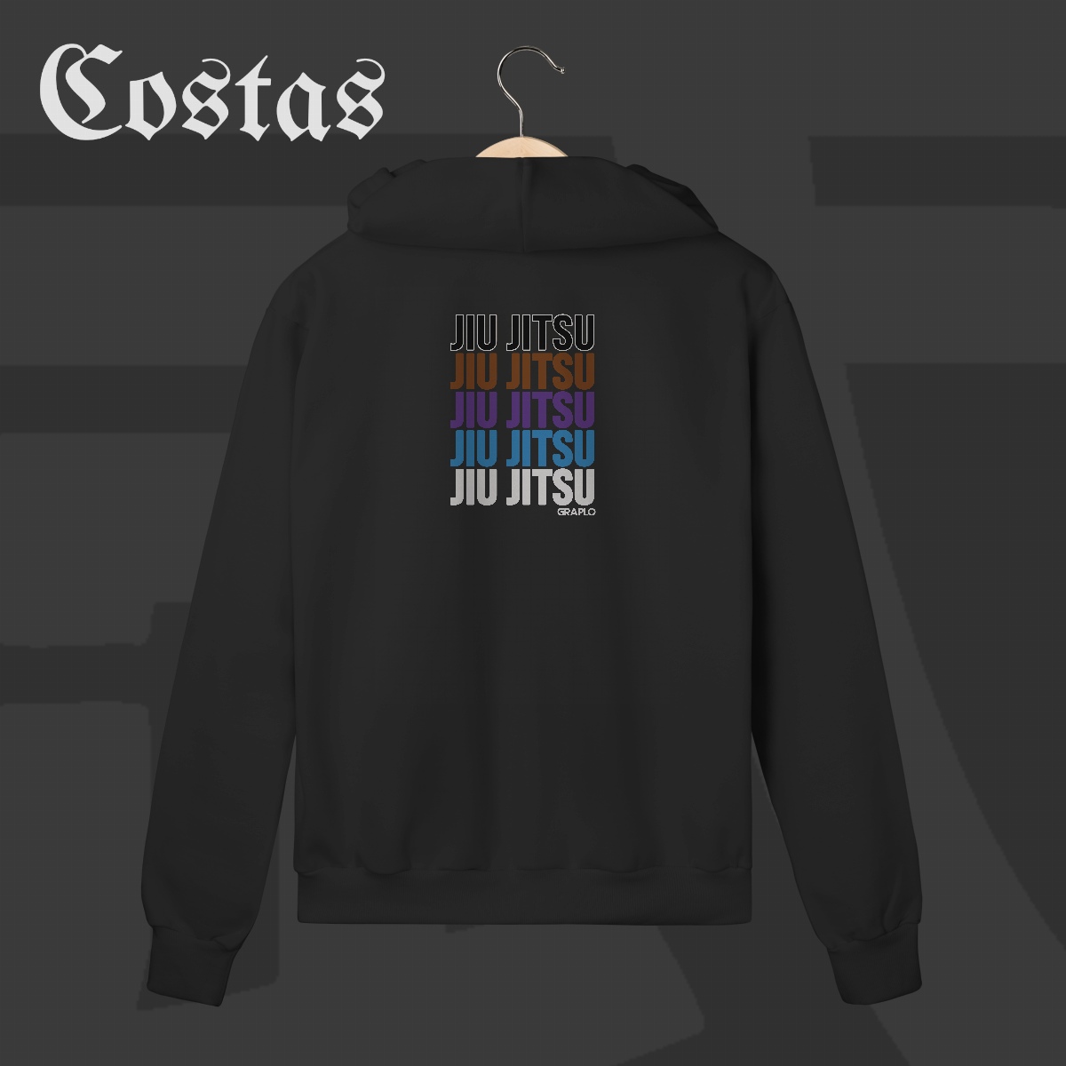 Moletom Zíper - Jiu-Jitsu Ranks | Arte nas costas