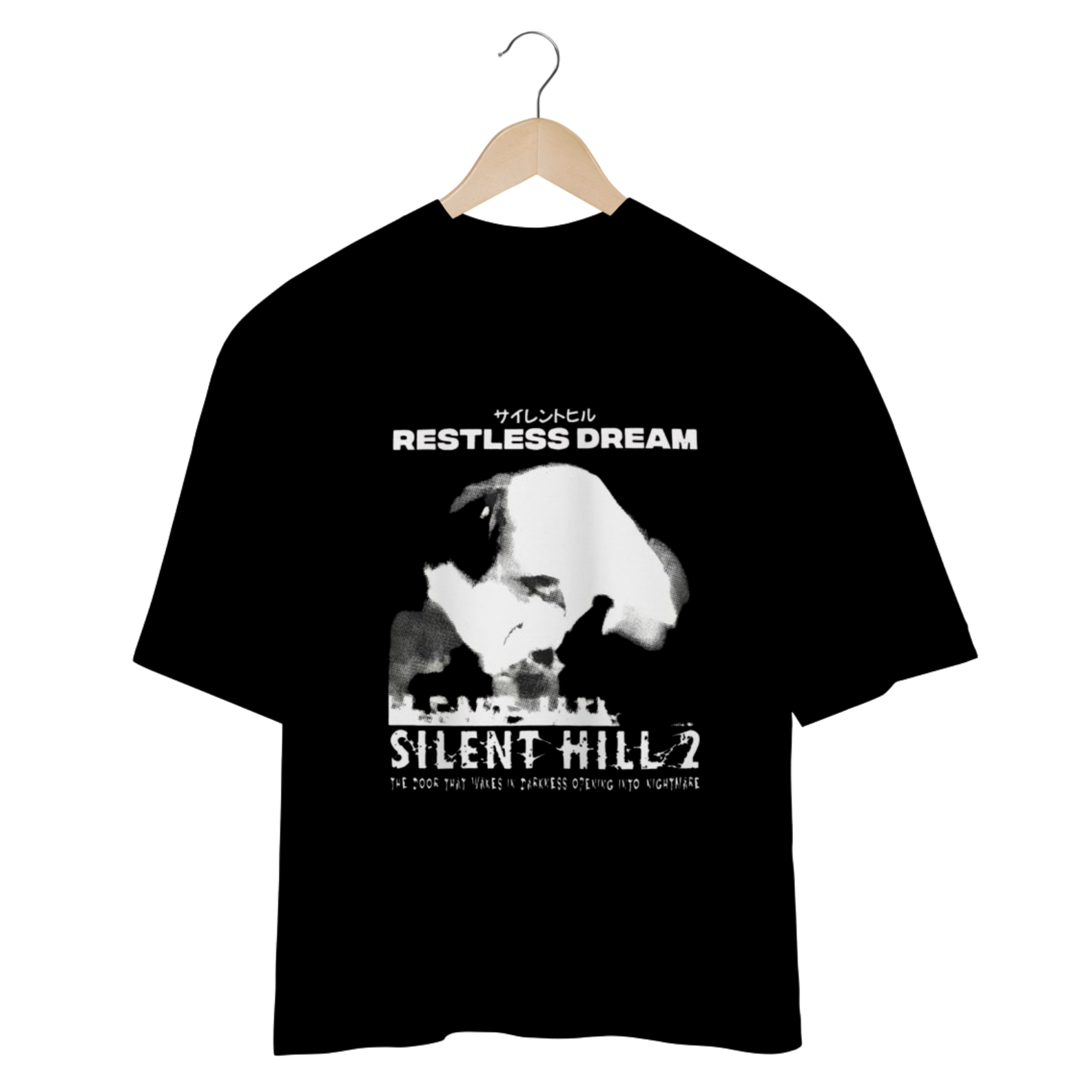 Nome do produto: Camisa Oversized Silent Hill 2 Preta