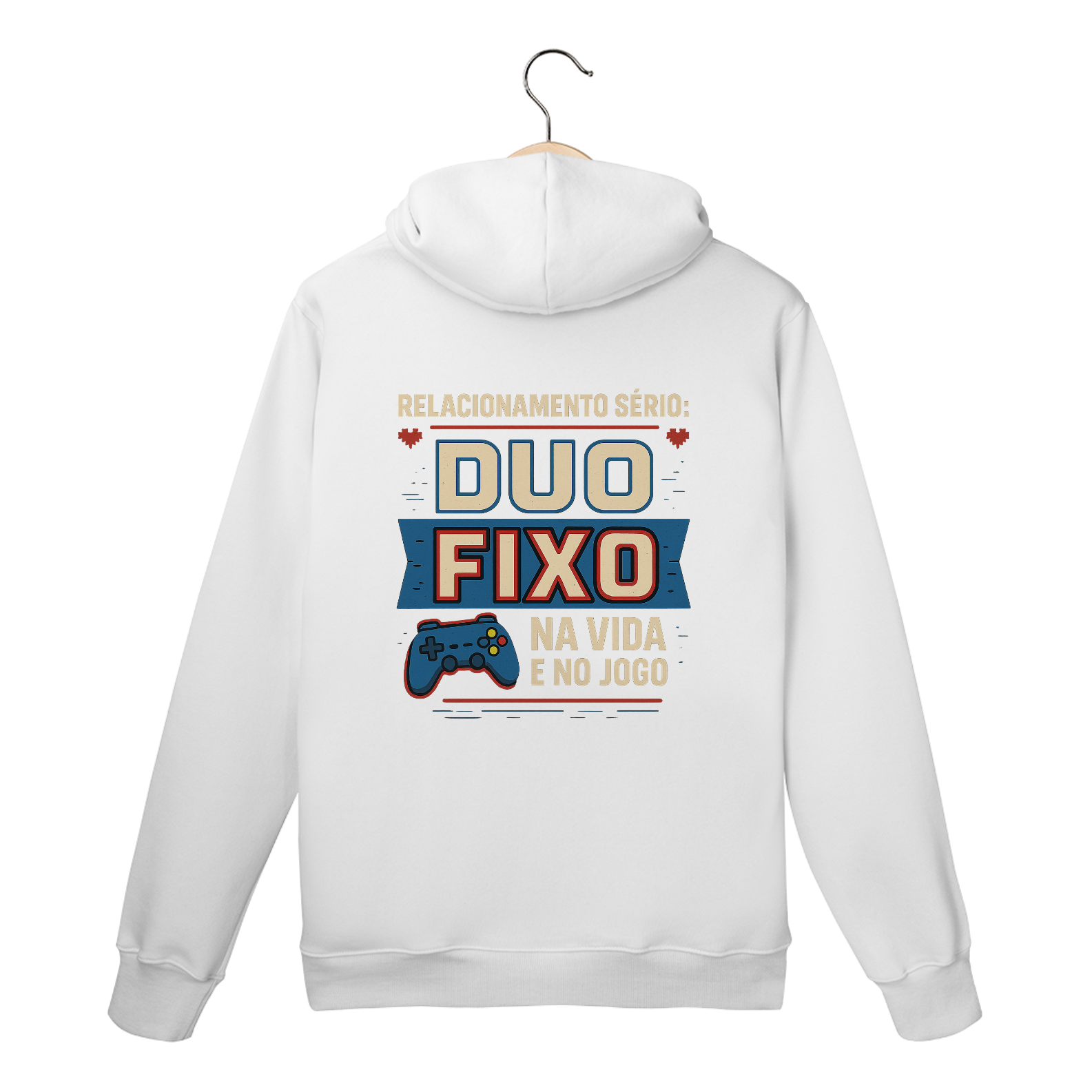 Nome do produto: Relacionamento sério: Duo fixo na vida e no jogo - Moletom Quality