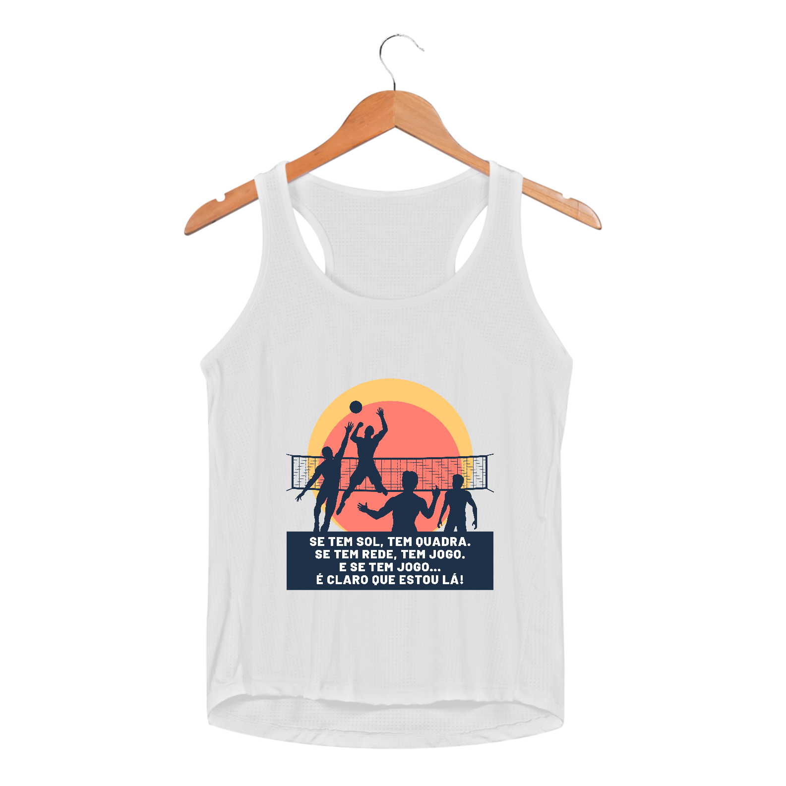 Nome do produto: Regata Feminina Se Tem Rede Tem Jogo