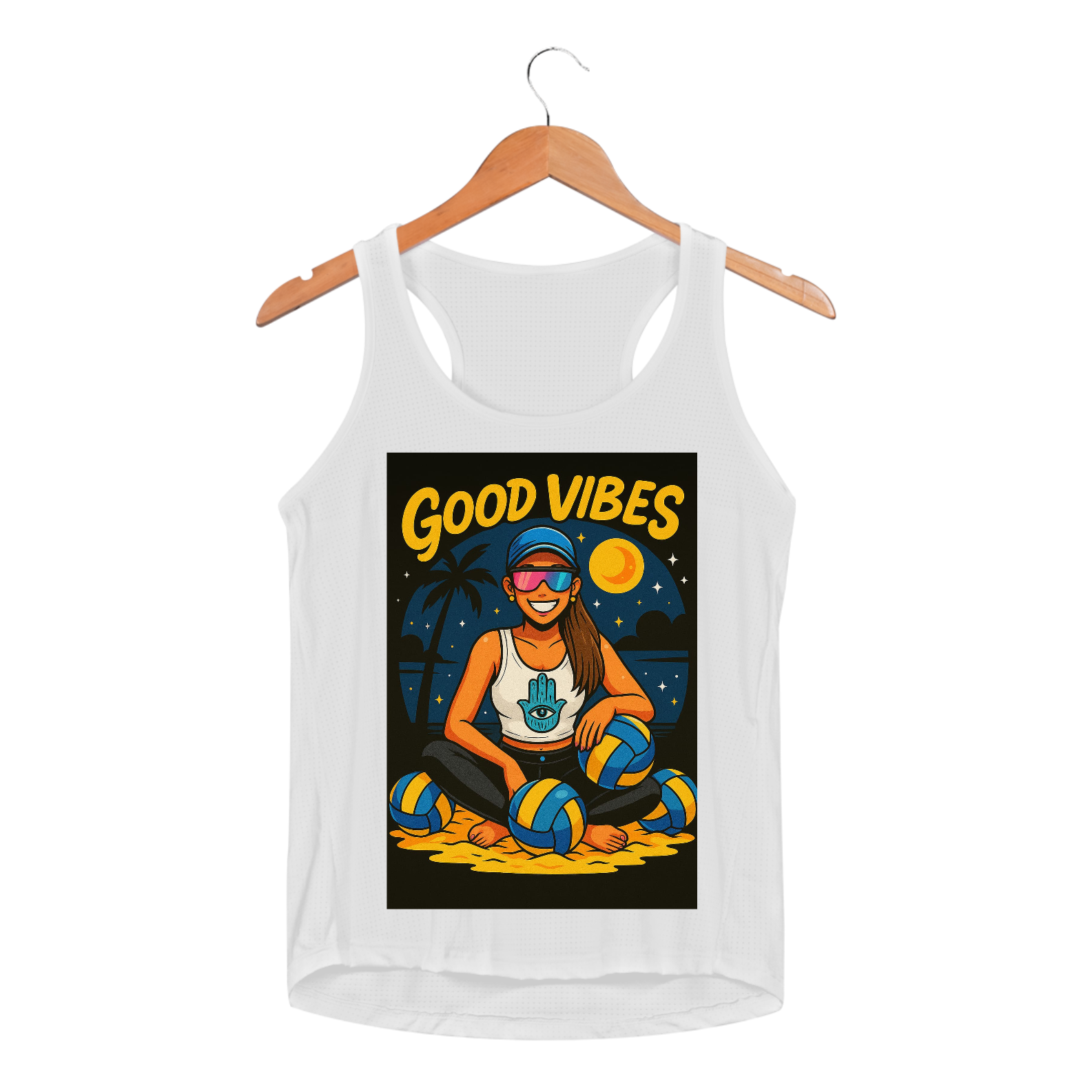 Nome do produto: Regata Feminina Good Vibes Vôlei