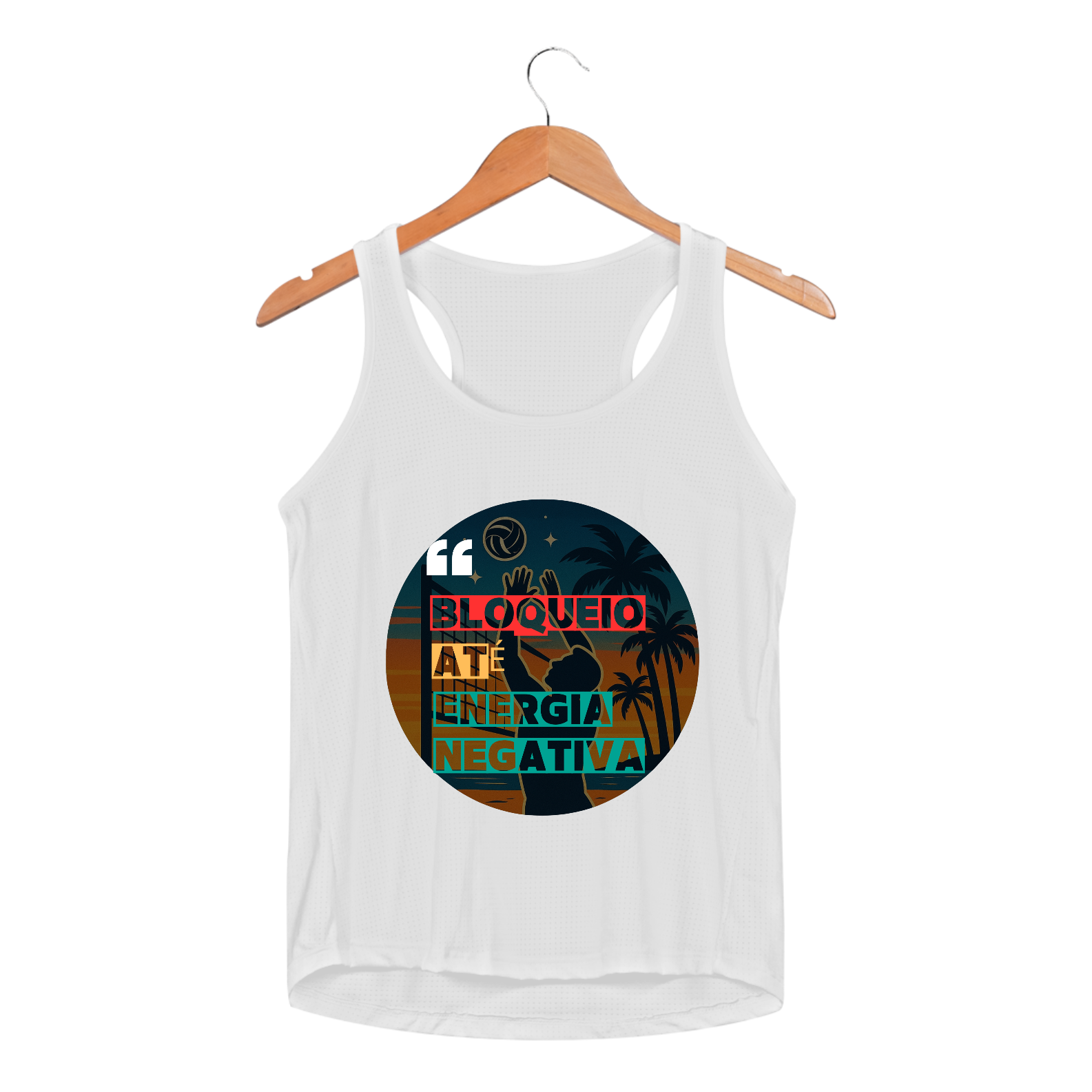 Nome do produto: Regata Feminina Bloqueio Energia Negativa