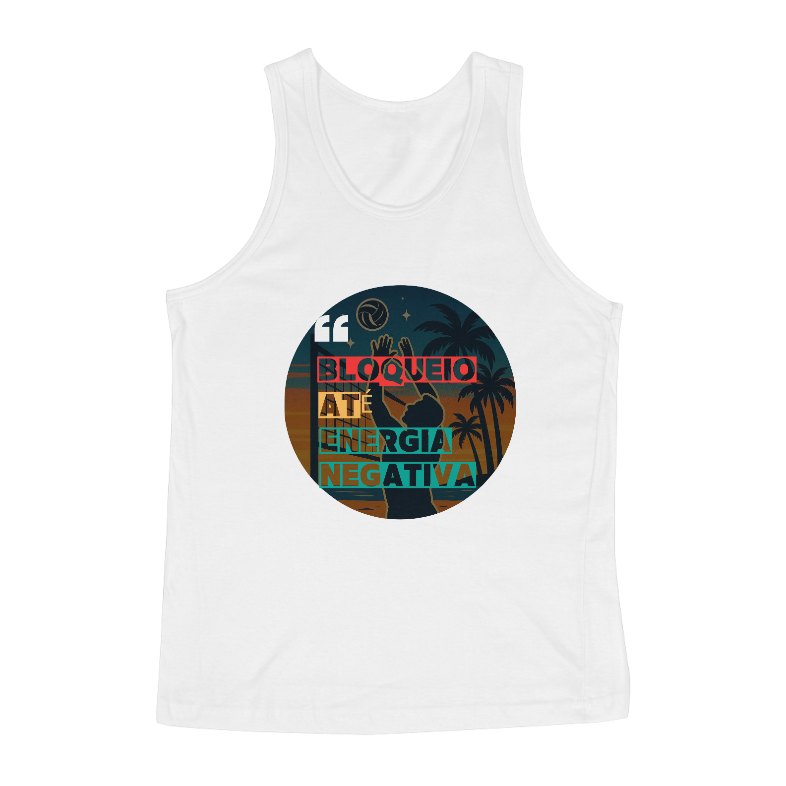 Nome do produto: Regata Bloqueio Energia Negativa