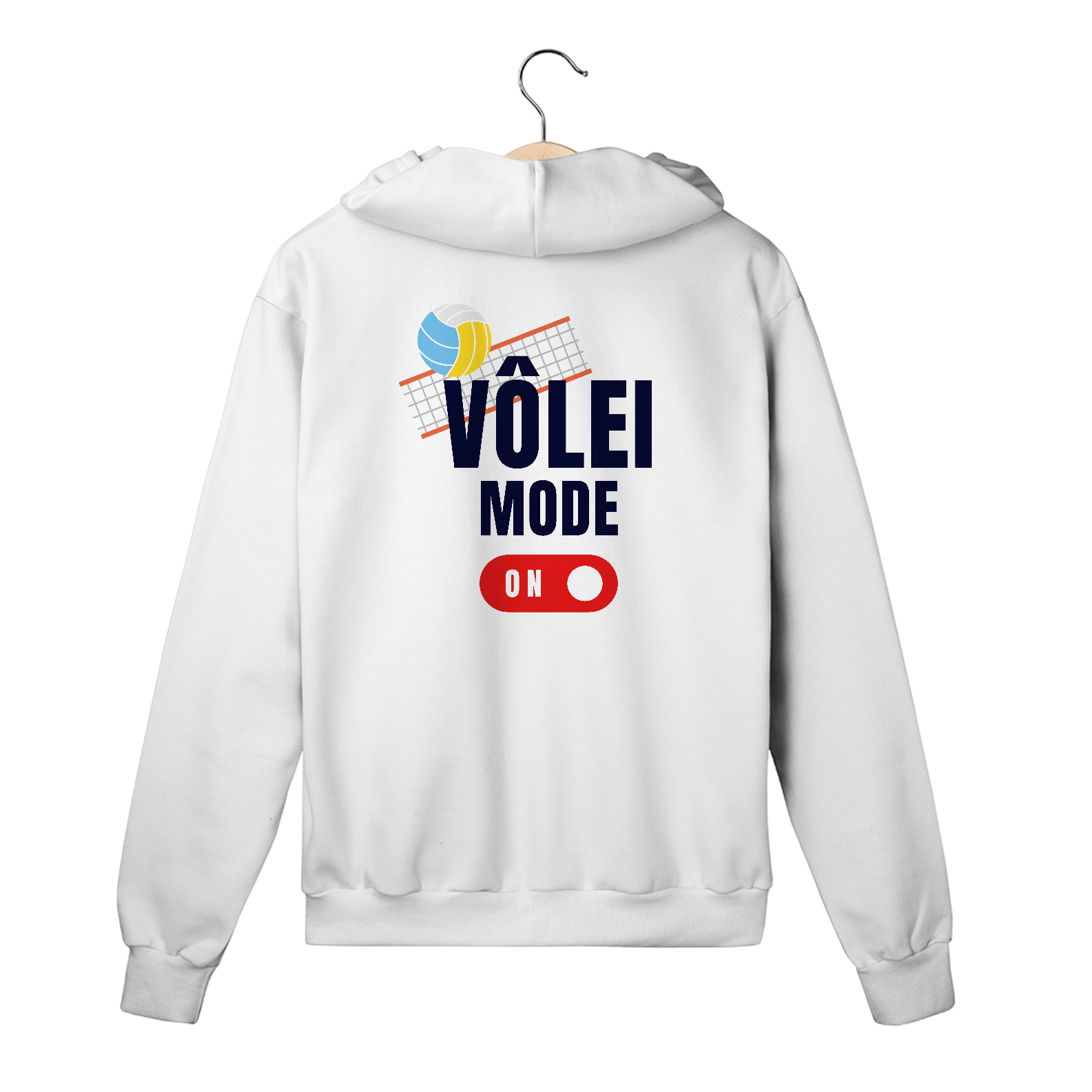 Nome do produto: Moletom Com Ziper Vôlei Mode On