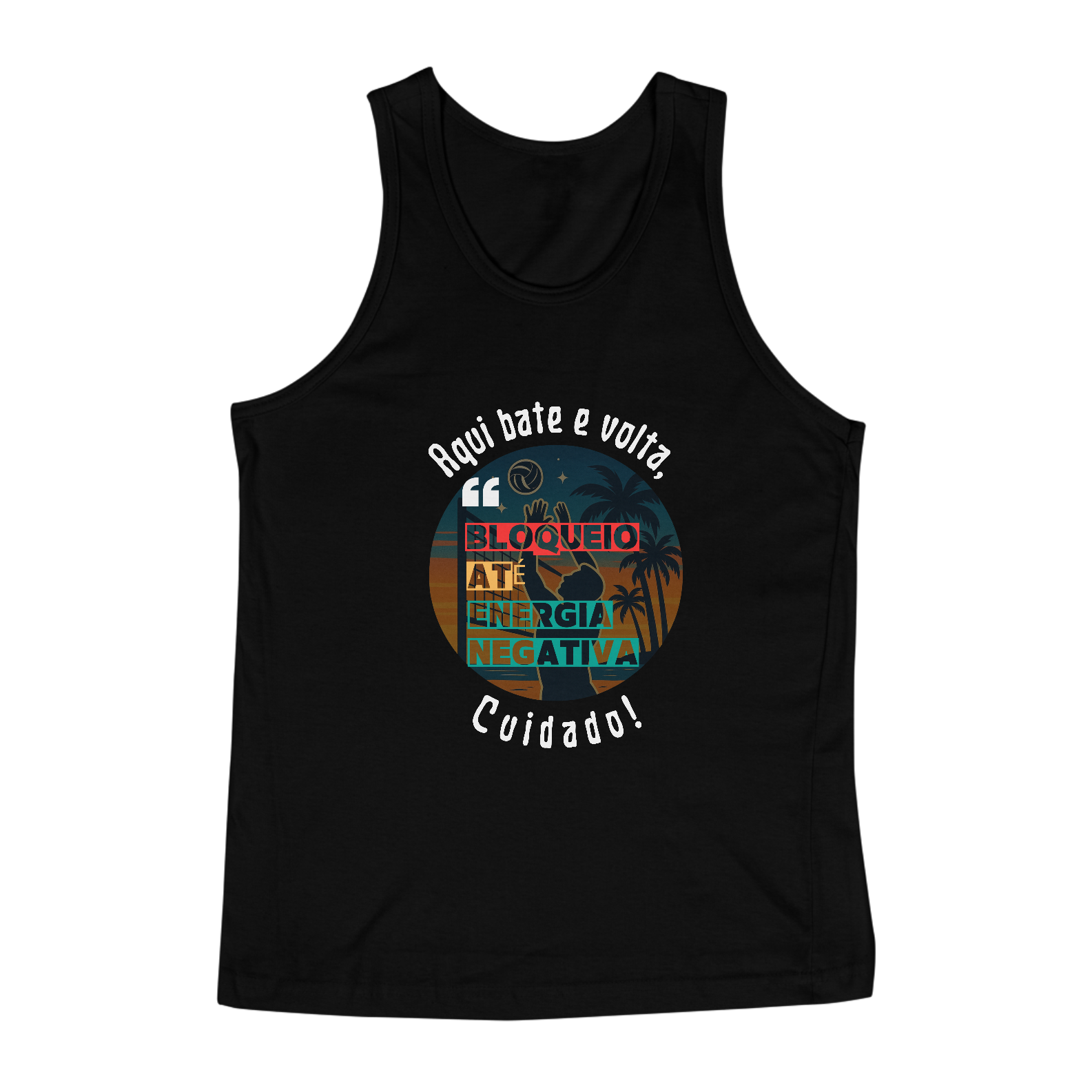 Nome do produto: Regata Aqui Bate E Volta