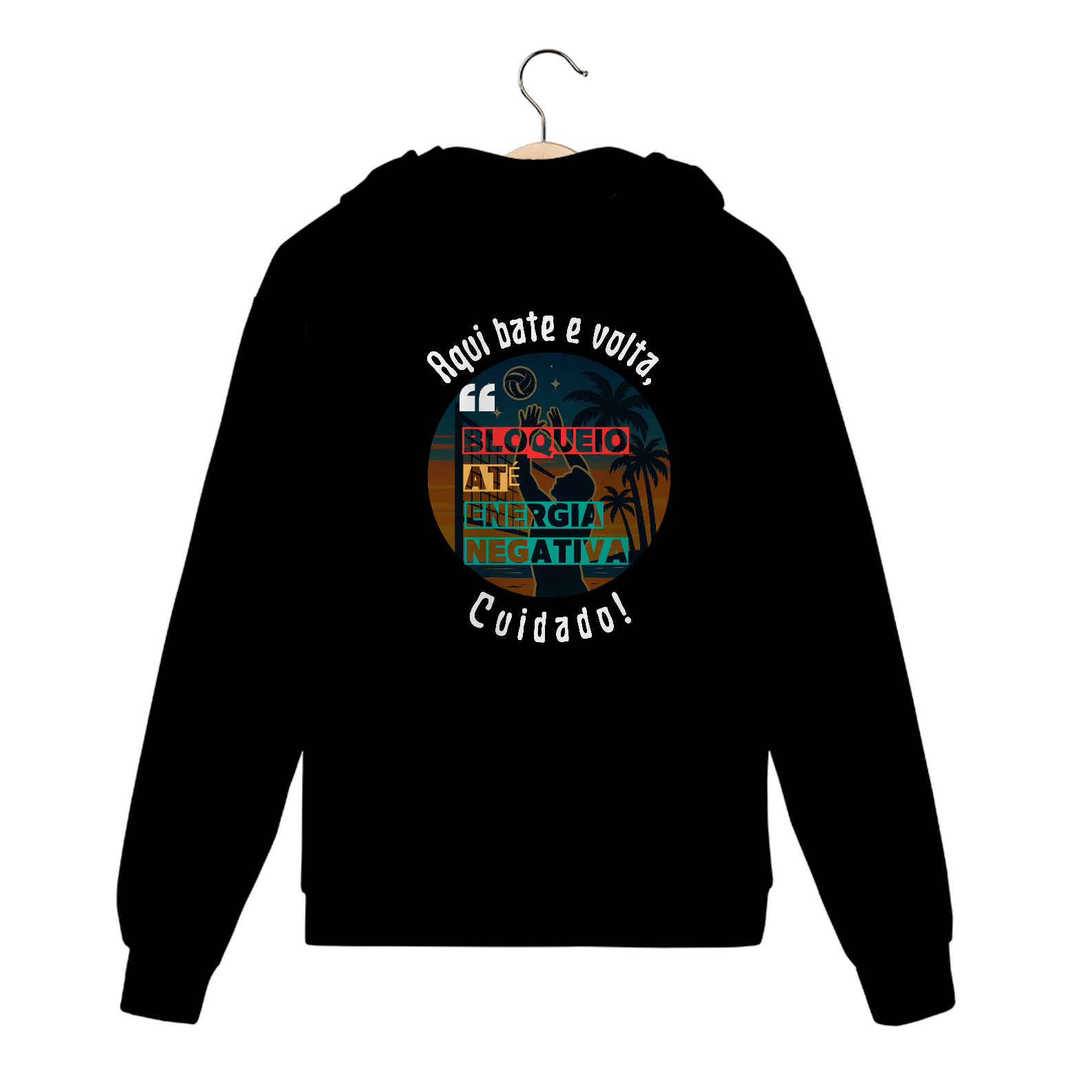 Nome do produto: Moletom Com Ziper Aqui Bate e Volta