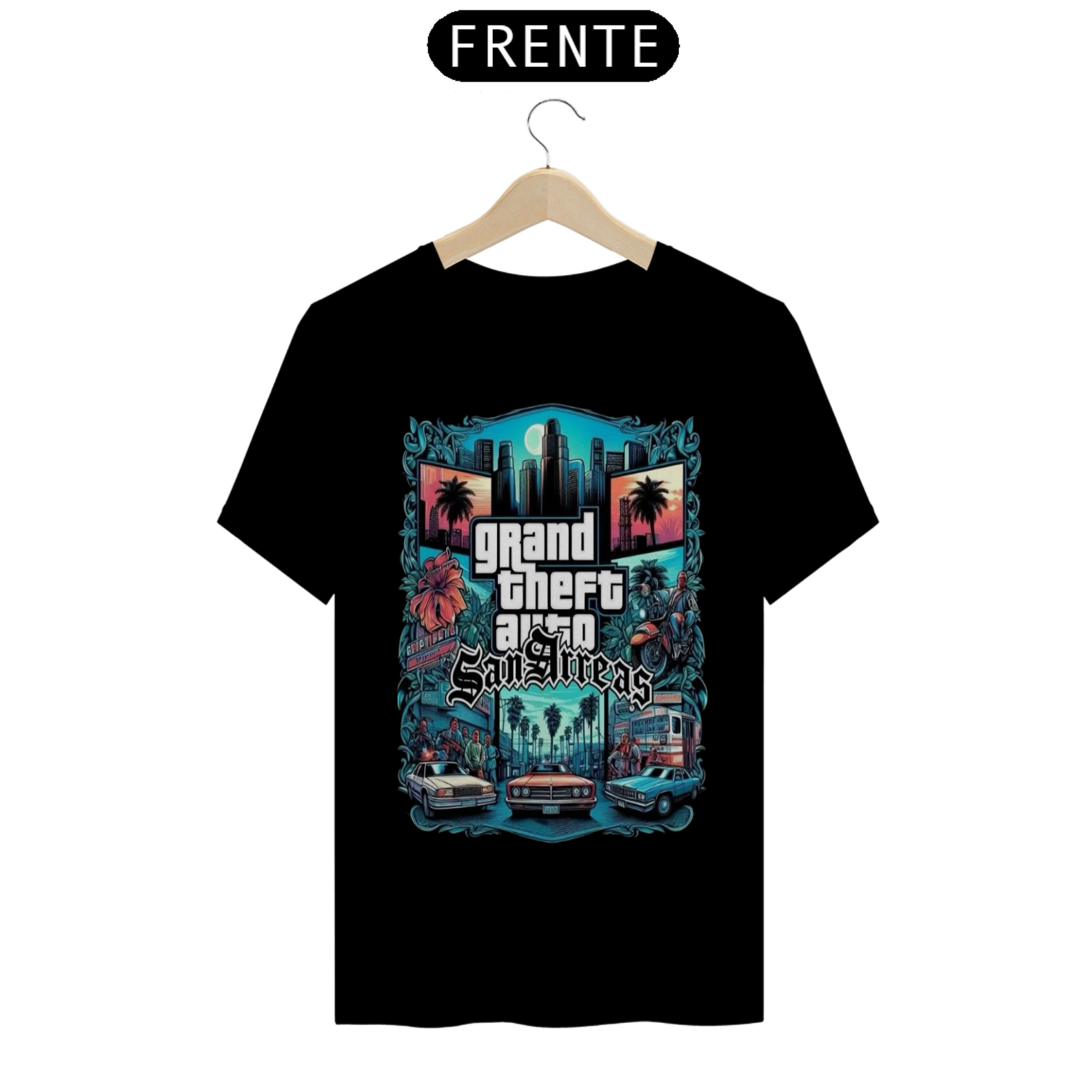 Nome do produto: Camisa grand theft auto: san andreas