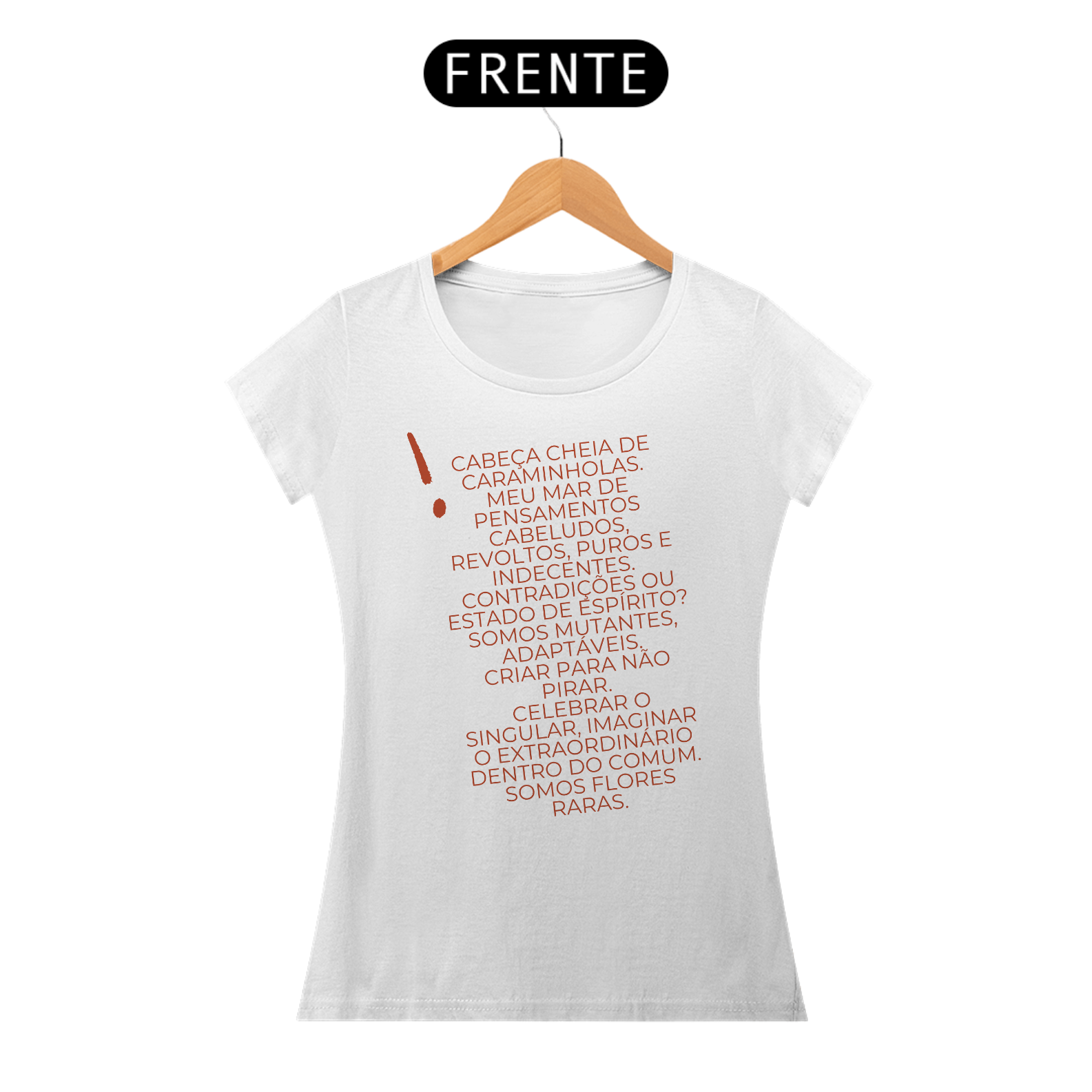 Baby Look Texto Cabeça Caraminholas