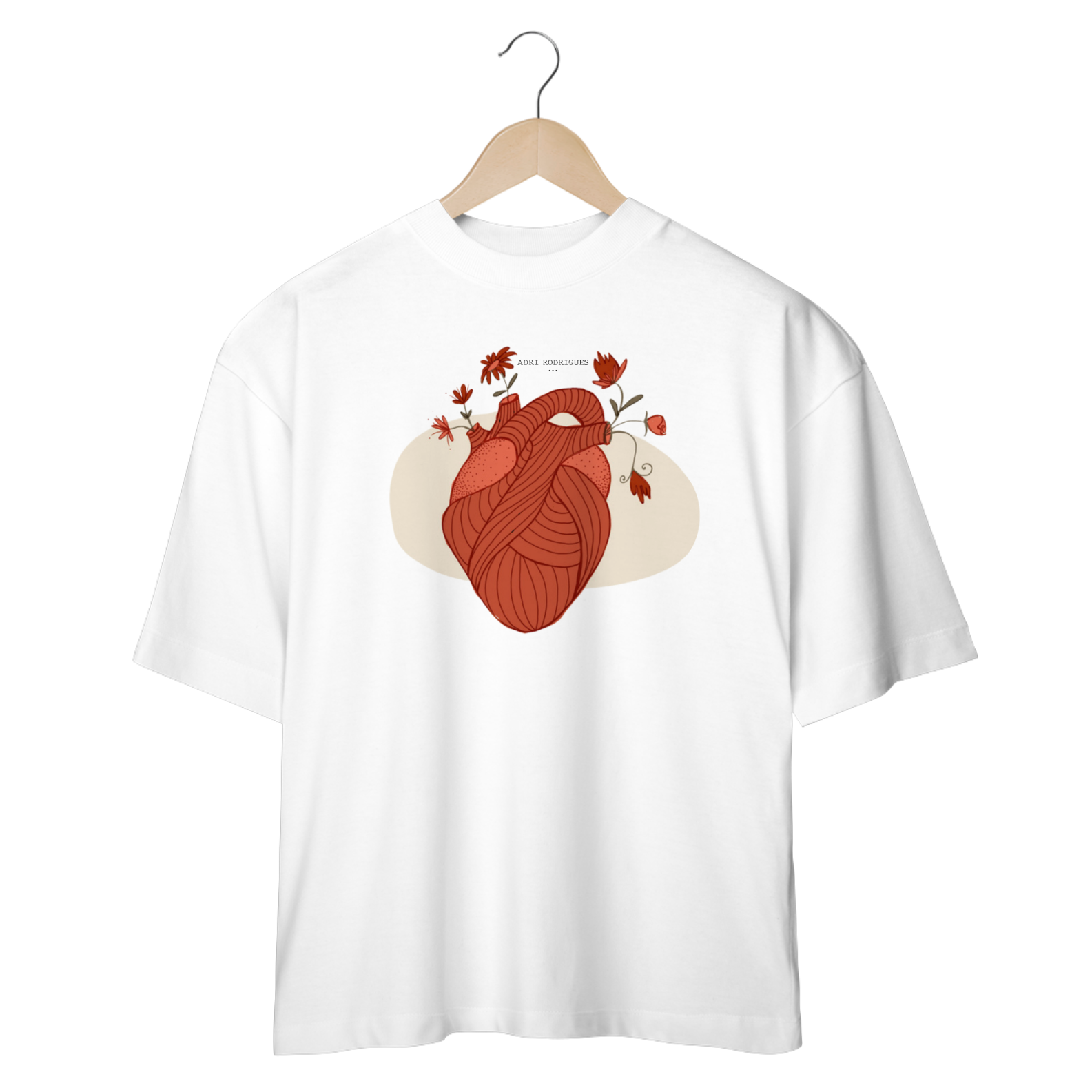 Camiseta Oversized Coração