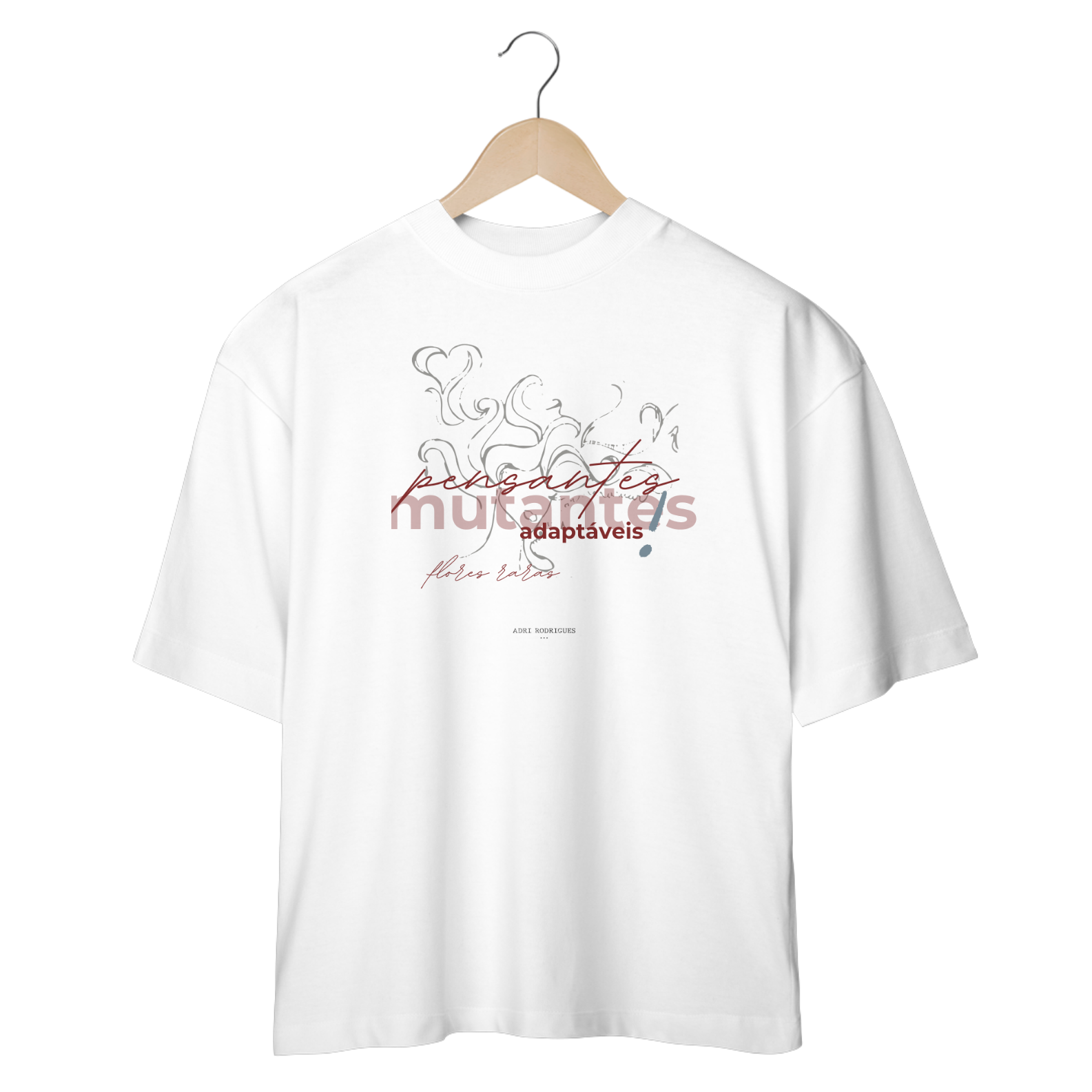 Camiseta Oversized Cabeça Mutantes