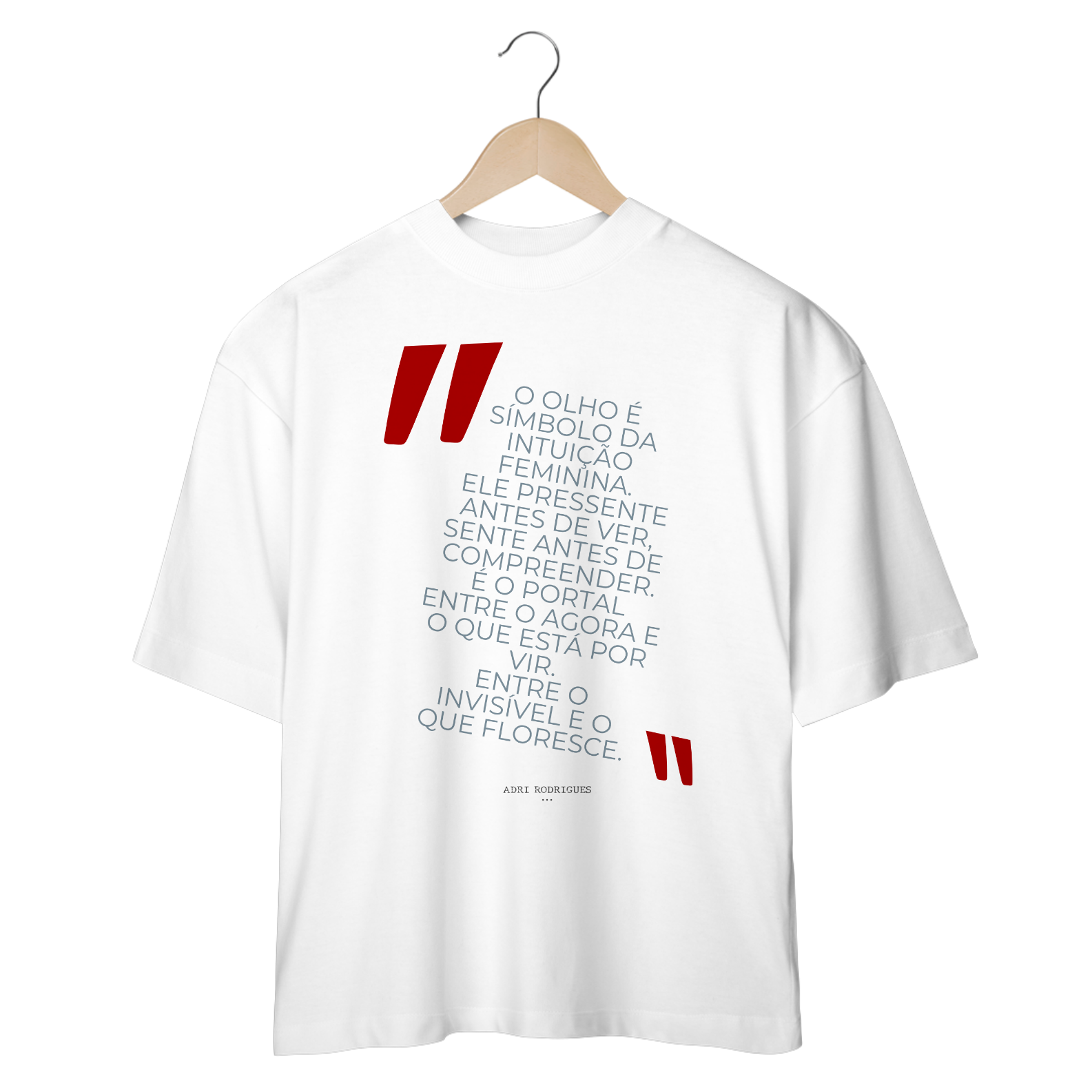 Nome do produto: Camiseta Oversized Texto Olho