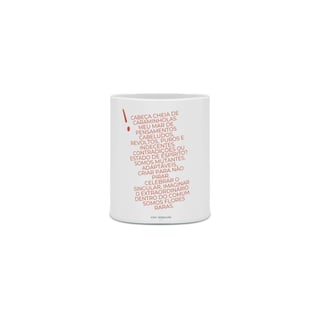 Caneca Cerâmica Texto Cabeça Caraminholas
