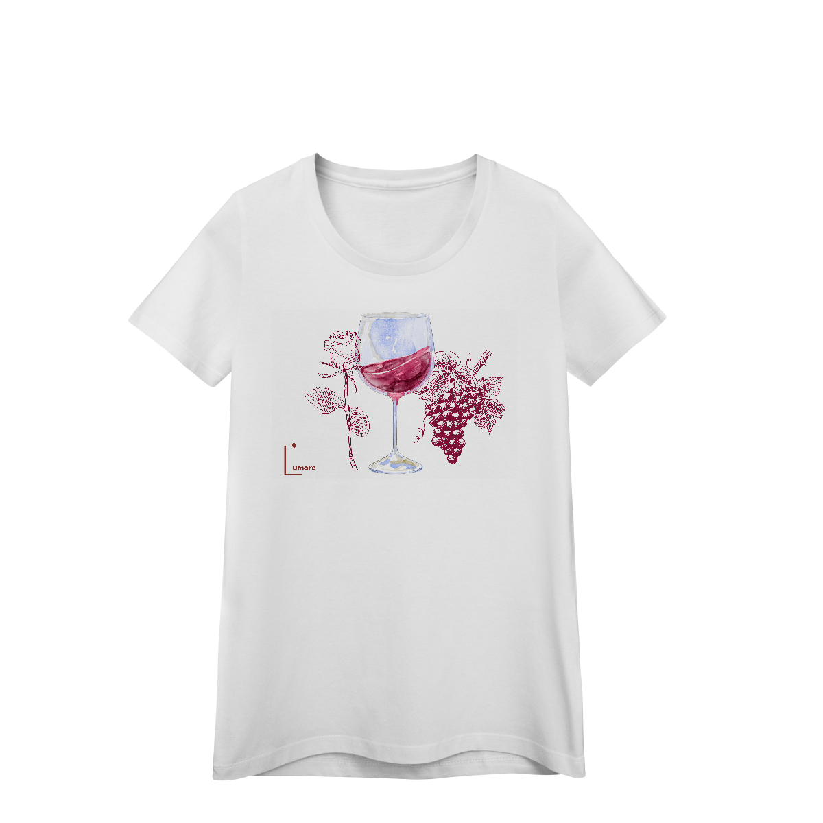 T-Shirt Slim Wine and Rose
