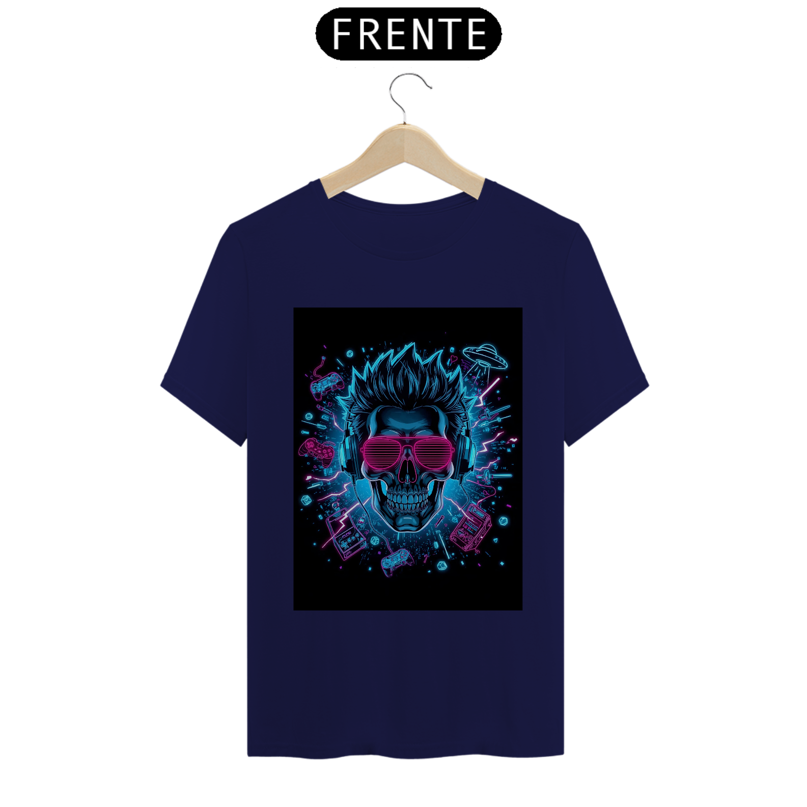 Nome do produto: Camiseta Skullwave Neon