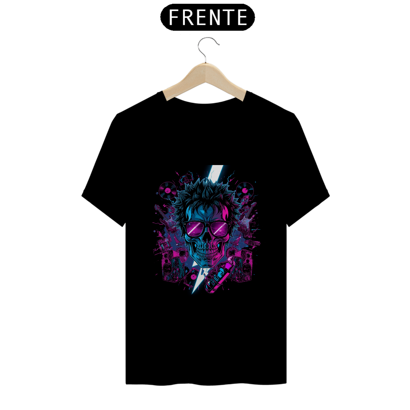 Nome do produto: Camiseta Ziggy Skull Neon