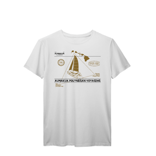 Camiseta Manga Curta Branca Polinésia 