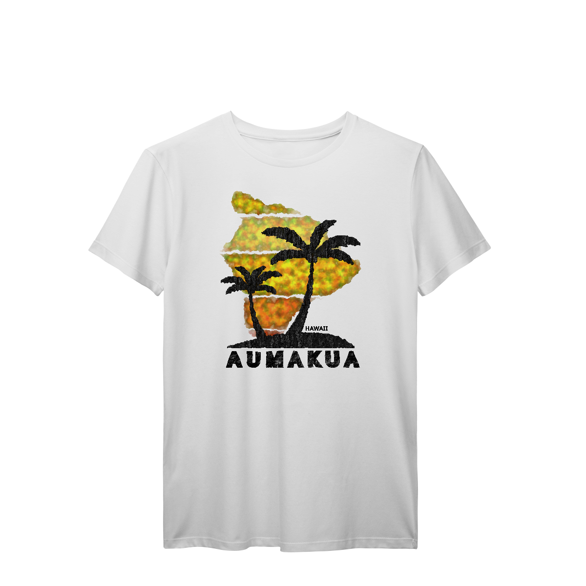 Camiseta Manga Curta Branco Coqueiros