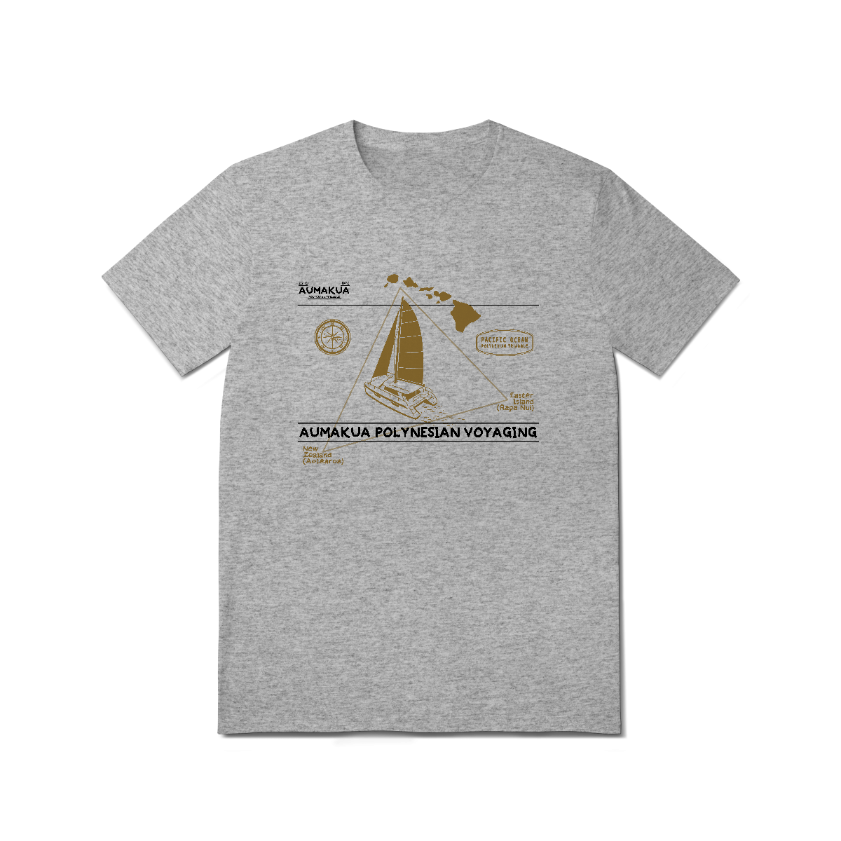 Camiseta Manga Curta Cinza Polinésia