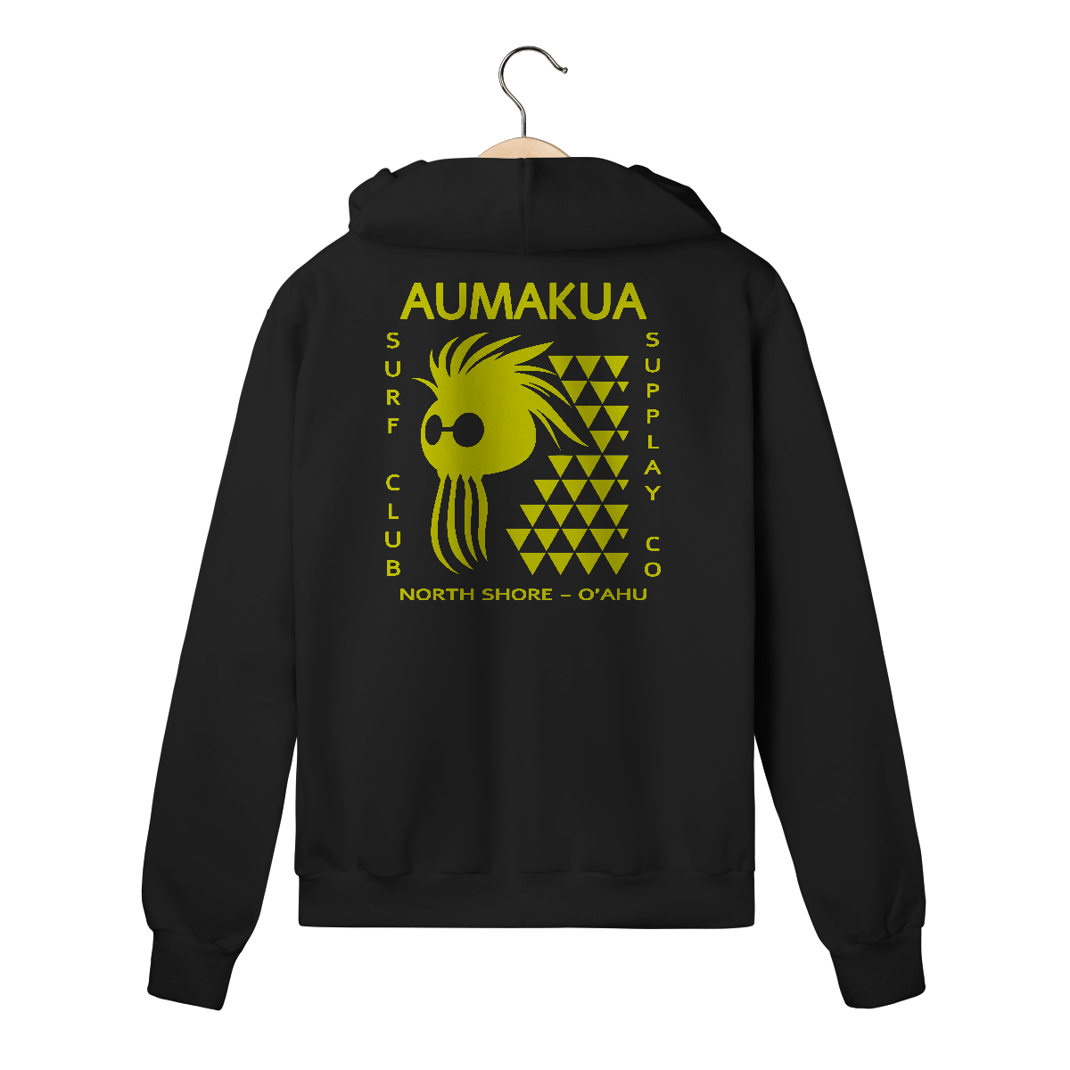 Moletom Preto Premium Aumakua Warrior em Amarelo