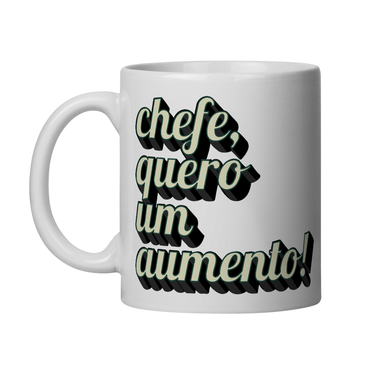 Caneca Engraçada “Chefe, Quero um Aumento!” – Presente Criativo para Estagiário, Colega de Trabalho ou Profissional de Escritório