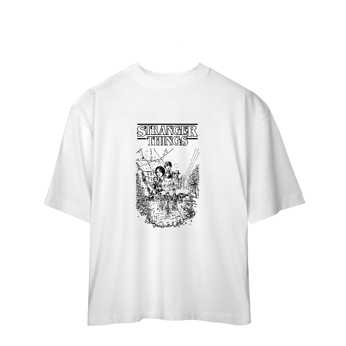 Camisa Oversized Stranger Things Fotolito