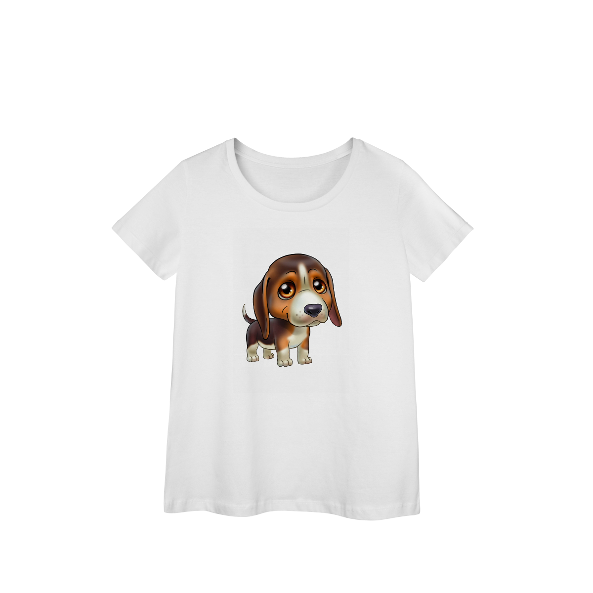 Camisa Baby Look Prime Meu Filhote de Beagle 100% Algodão