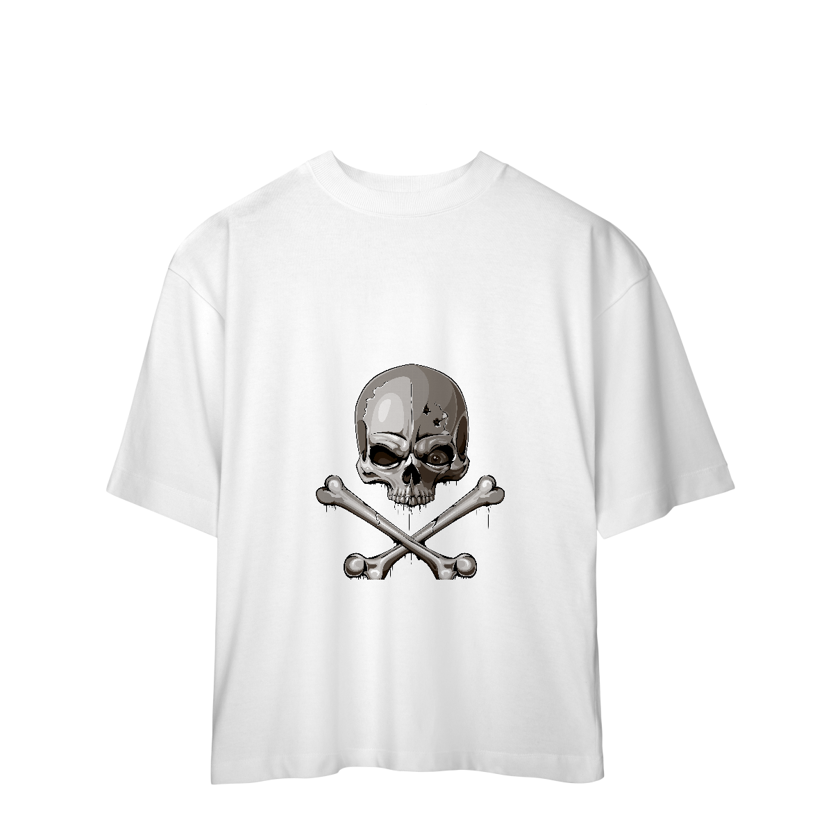 Camiseta Oversized Caveira Sombria