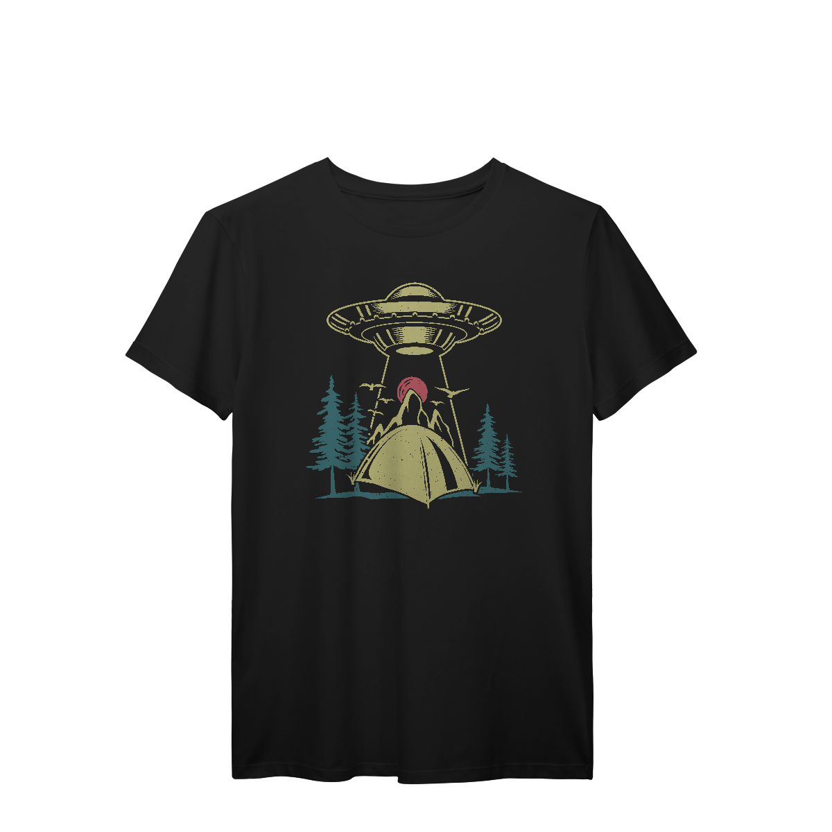 Camiseta T-Shirt Prime Aliens Abduzindo Barraca
