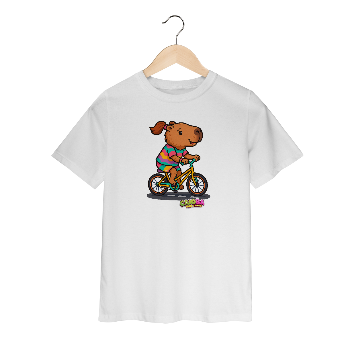 Camiseta Capivara Bike menina - infantil