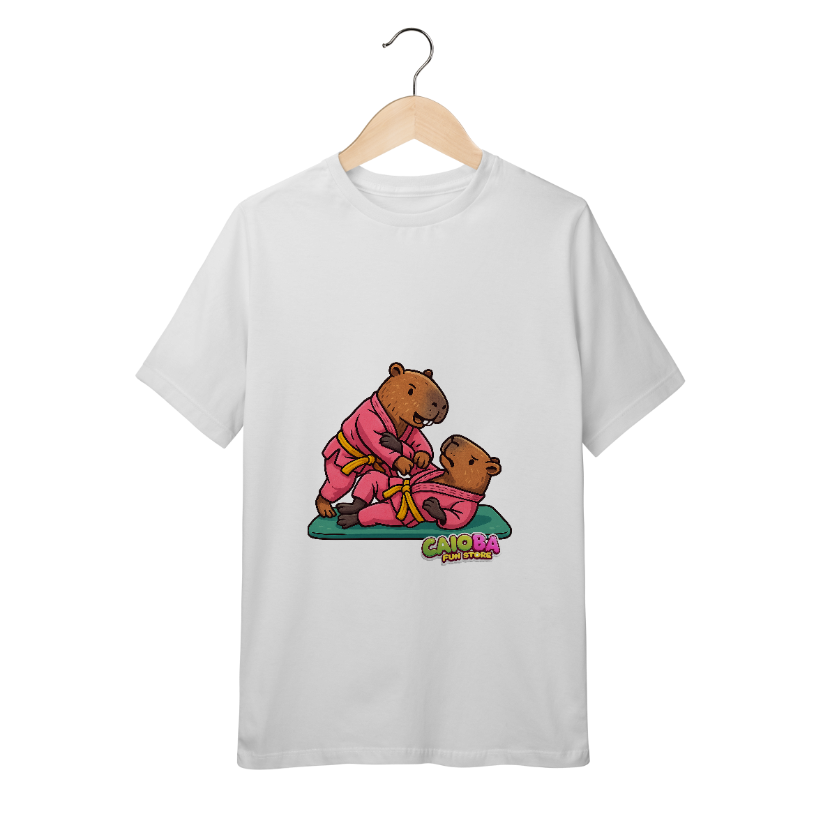 Camiseta Capivara Lutando Jiu-Jitsu menina - juvenil