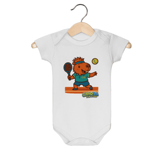 Body Infantil Capivara Jogando Tênis