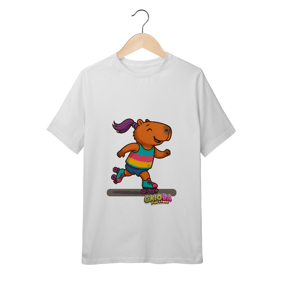 Camiseta Capivara de Patins menina - juvenil