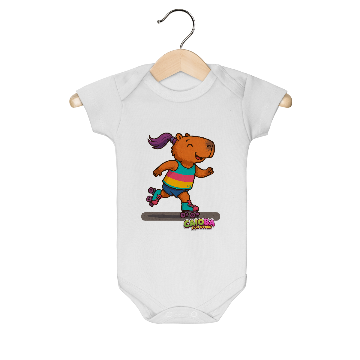 Body Infantil Capivara de Patins menina