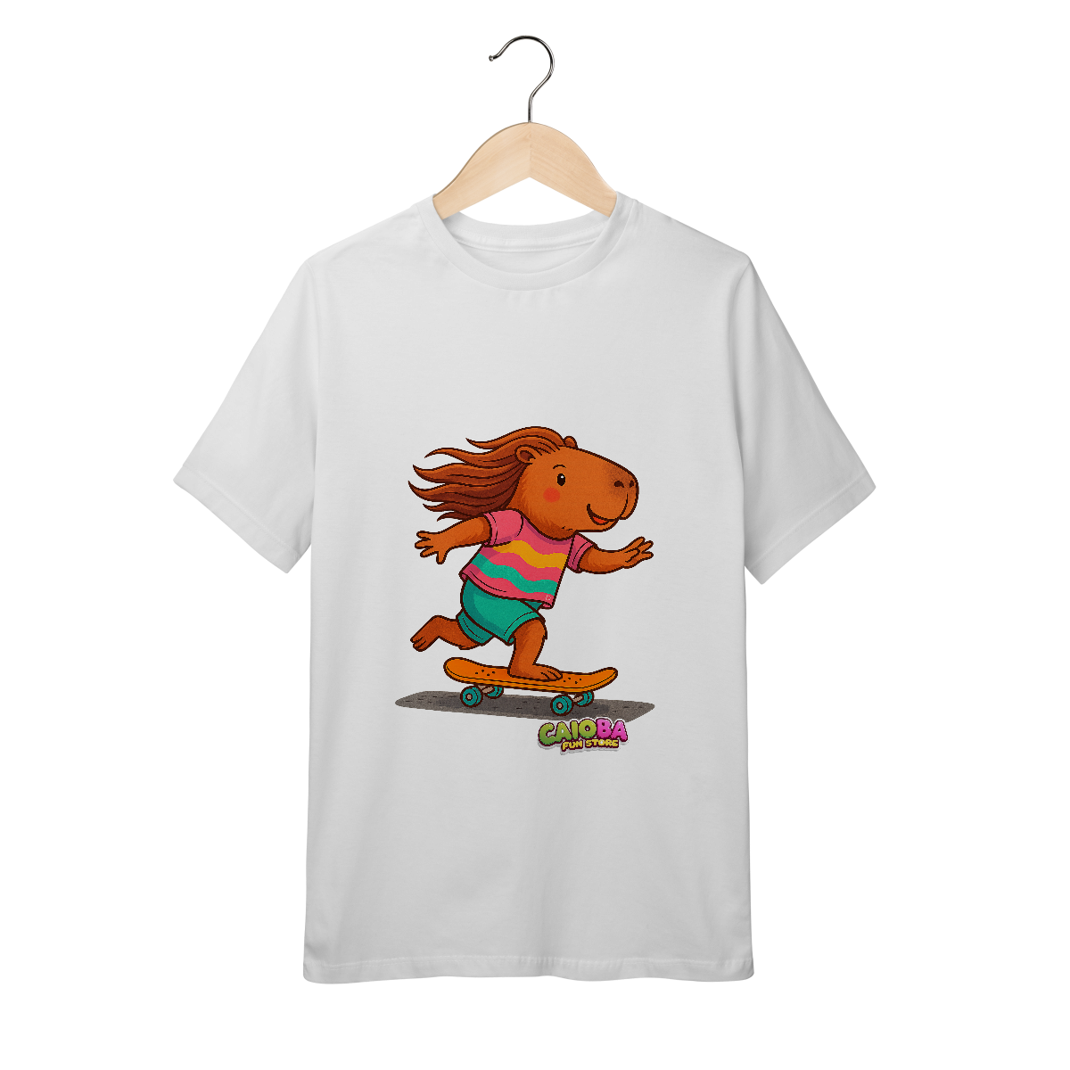 Camiseta Capivara de Skate menina - juvenil