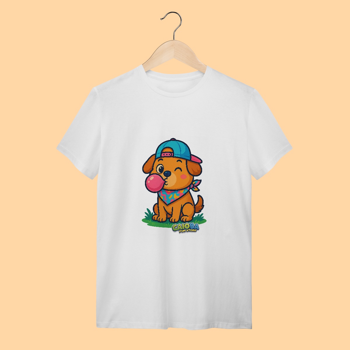 Camiseta T-shirt Adulto Unissex Cachorrinho – 100% Algodão | Coleção Reino Animal do Caioba
