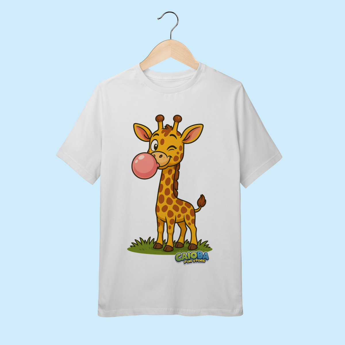 Camiseta Juvenil (10 a 14 anos) Girafa – 100% Algodão | Coleção Reino Animal do Caioba