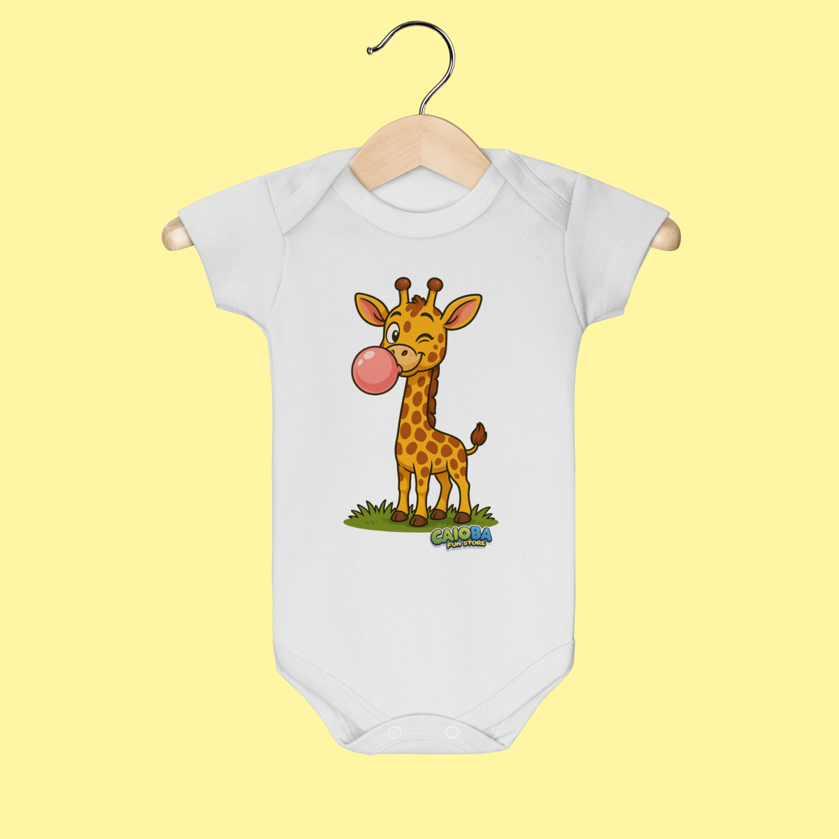 Body Infantil Girafa – 100% Algodão | Coleção Reino Animal do Caioba