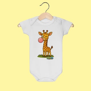 Body Infantil Girafa – 100% Algodão | Coleção Reino Animal do Caioba