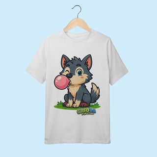 Camiseta Juvenil (10 a 14 anos) Lobinho – 100% Algodão | Coleção Reino Animal do Caioba
