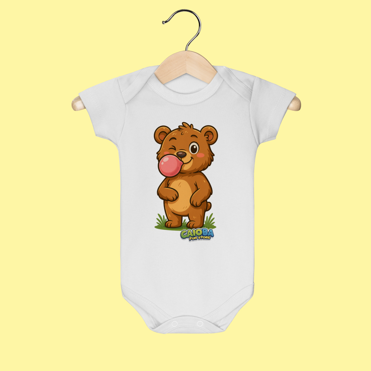 Body Infantil Ursinho – 100% Algodão | Coleção Reino Animal do Caioba